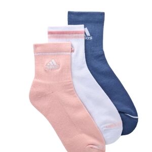 adidas Women's Athletic Socks - Coral, White, Navy
